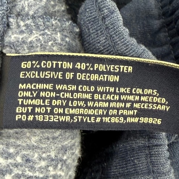 US Polo Assn Joggers Men Medium Blue Fleece Sweatpants Pony Elastic Drawstring - Picture 7 of 12